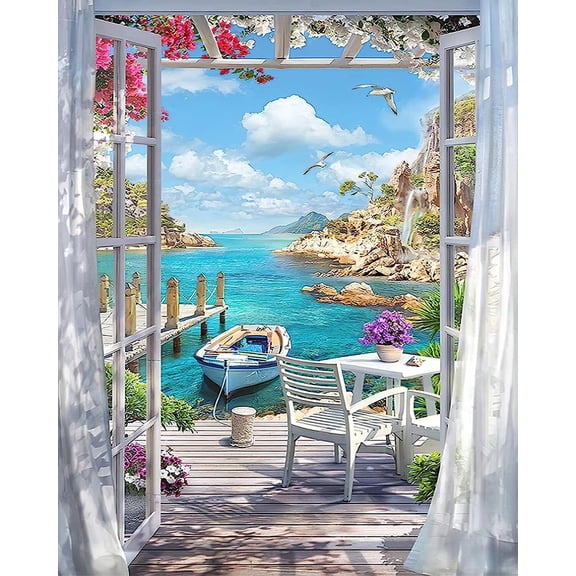 "JYLMOOD Acrylic Oil Paint by Numbers Kit for Adults, Large DIY Home Wall Decor, 16""W x 20""L"