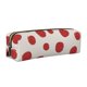 thumbnail image 1 of Disketp Abstract Red Polka Dot Estuche de Lápices de Cuero con Cierre, Estuche Compacto para Papelería, Bolígrafos y Accesorios Pequeños, 1 of 7