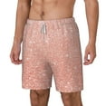 thumbnail image 2 of Balery Rose Gold Glitter Mens Swim Trunks Swim Shorts for Men Quick Dry Inseam Beach Shorts with Compression Liner Pocket-XX-Large, 2 of 9