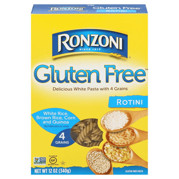 Ronzoni Gluten Free Rotini, 12 oz, Non-GMO, Vegan, 4-Grain White Pasta