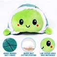 thumbnail image 4 of Double Sided Turtle Plush Happy Sad Turtle Fluffy Cute Mini Plush Turtle For All Ages Green, 4 of 4