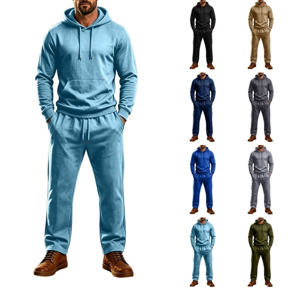 LONKITO Mens Sweatsuits 2PC Sets Pullover Hoodies and Sweatpants with Pockets Casual Athletic Sweatsuits