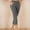 Gray, variant on FAHXNVB Capri Pants for Women with Pockets Elastic Waist Comfort Classic Chic Cropped Work Pants 2025 Lightweight Slim Fit Trousers