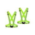 thumbnail image 1 of Reflective Vest Running Gear 2Pack, High Visibility Adjustable Safety Ves - Green, 1 of 5