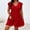Wine, variant on HAOTAGS Womens Summer Dresses Deep V-Neckline Colorblock Panel Seam Flared A-Line Skirt Plus Size Summer Dress Pink Size 5XL