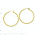 thumbnail image 2 of Sterling Silver Gold-flashed Ribbed 45mm Hoop Earrings QE6702, 2 of 2