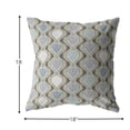 thumbnail image 5 of 18â€ Gray Ogee Indoor Outdoor Zippered Throw Pillow, 5 of 5