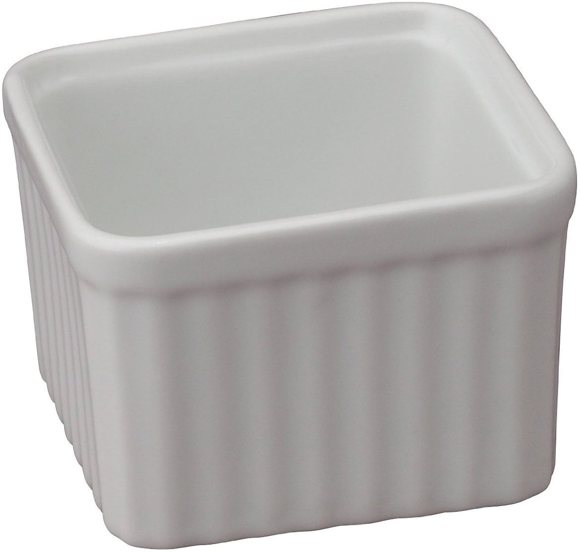 HIC 98038 Square Ramekin, Porcelain, 3", 6 Oz