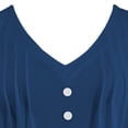 thumbnail image 4 of SuoKom Womens Maxi Dresses Summer Dress Solide Décontracté Col en V Manches Courtes Vacances Bouton Dress Summer Maxi Dress en Liquidation, 4 of 6