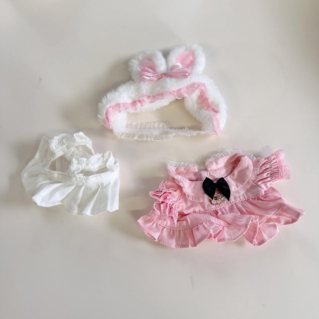 Ropa para muñecas de niña, disfraces, accesorios para el cabello, orejas de conejo, adorable tocado, decoración, ropa para muñecas, conjunto de vestid
