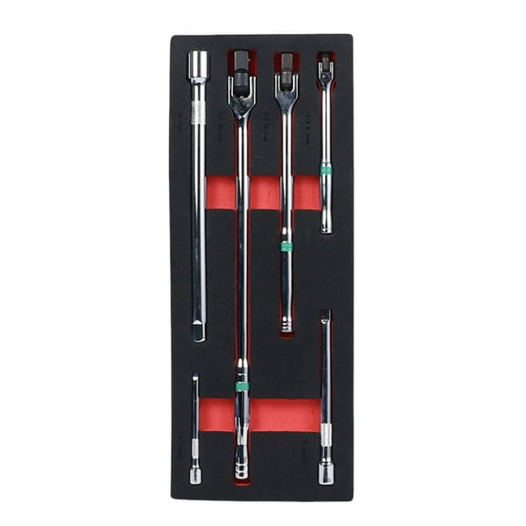 Zeiwohndc 6Pcs Breaker Bar Set 1/4inch 3/8inch 1/2inch Drives Heavy Duty Breaker Rod