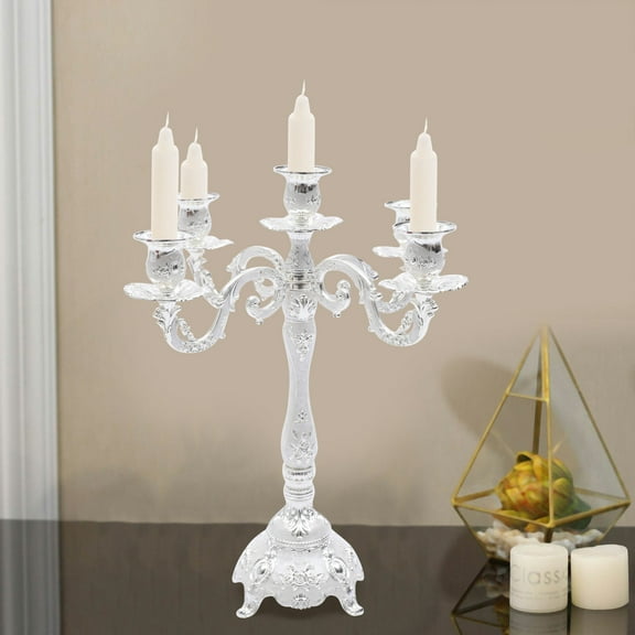 5-Arm Vintage Tall Candelabra Candle Dinning Table Metal Candle Holder Wedding Decoration