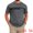 Dark Gray, variant on DARING DIVA Men's Chest Pocket Striped Print Crew Neck Short Sleeve T-Shirt M White