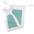 thumbnail image 2 of Abstract Fabric Pouch Set of 2, Randomly Scattered Circular Blobs in Different Sizes, Small Drawstring Bag for Toiletries Masks and Favors, 9" x 6", Dark Seafoam, by Ambesonne, 2 of 2