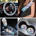 thumbnail image 3 of Yuyamidu Dolphin Car Seat Cover for Women Rainbow Car Carpet Mats Steering Wheel Cover Seatbelt Pads Handbrake Cover Gear Shift Knob Cover Coasters, 15pcs, 3 of 6
