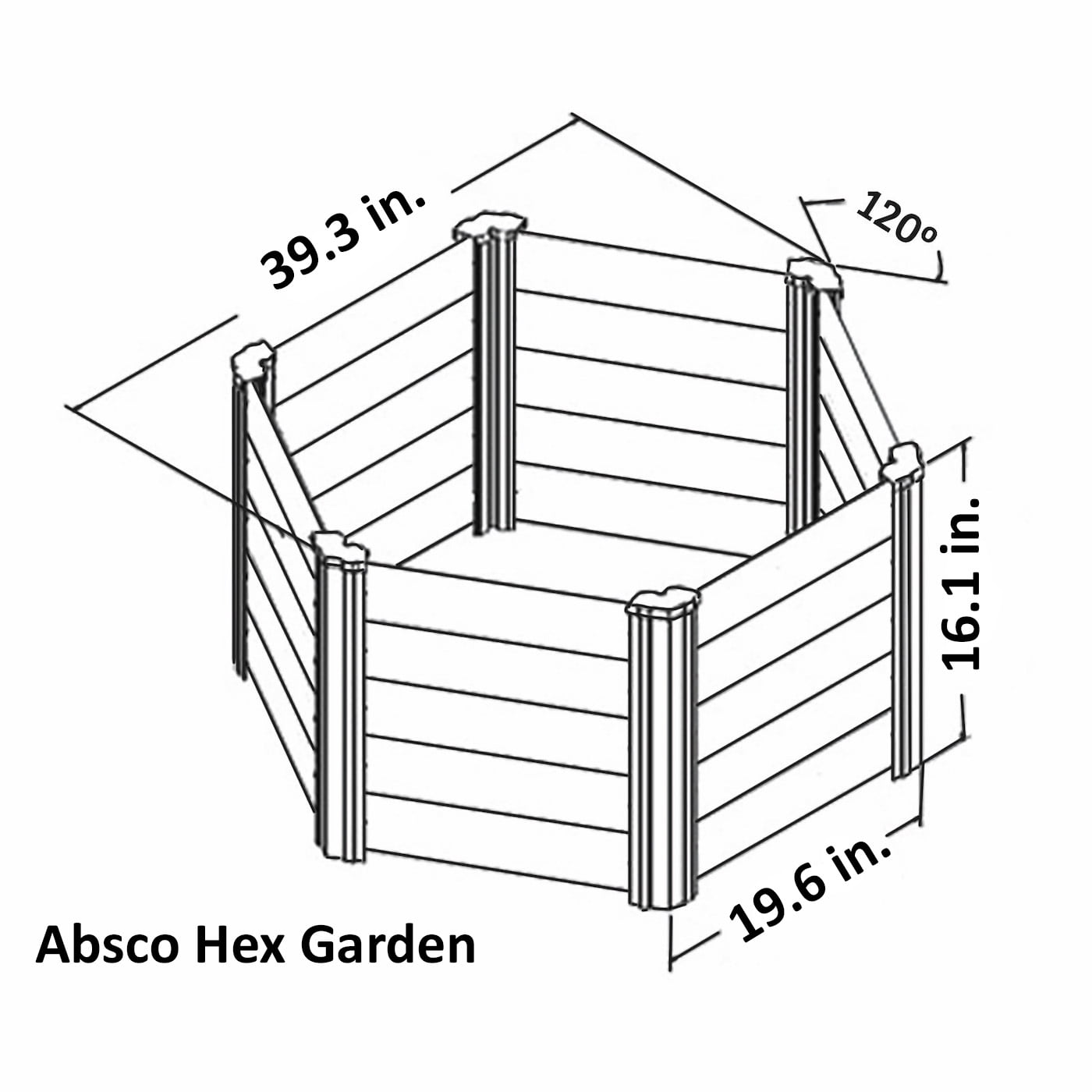 The Organic Garden Co Hexagon Raised Garden Bed Walmart Com Walmart Com