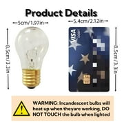 Oven Light Bulb 40 Watt Appliance Light Bulb, High Temperature 300 Degree Resistant Appliance Bulb for Oven, Stove, Refrigerator, Microwave E26 Medium Base, A15 (2-Pack)
