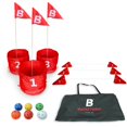 thumbnail image 1 of Bucket Golf Juego de Iniciación de Juego de 3 Hoyos para Juegos de Césped Al Aire Libre, Juego de Golf Par 3 para Todas las Edades, 1 of 5