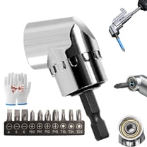 105 Degree Right Angle Drill Adapter,Right Angle Drill Attachment Driver Extension Bit Power Screwdriver Socket Adapter,Corner Tool Screw Hub with Multi-function Bend Screwdriver Bit(1PC-A)