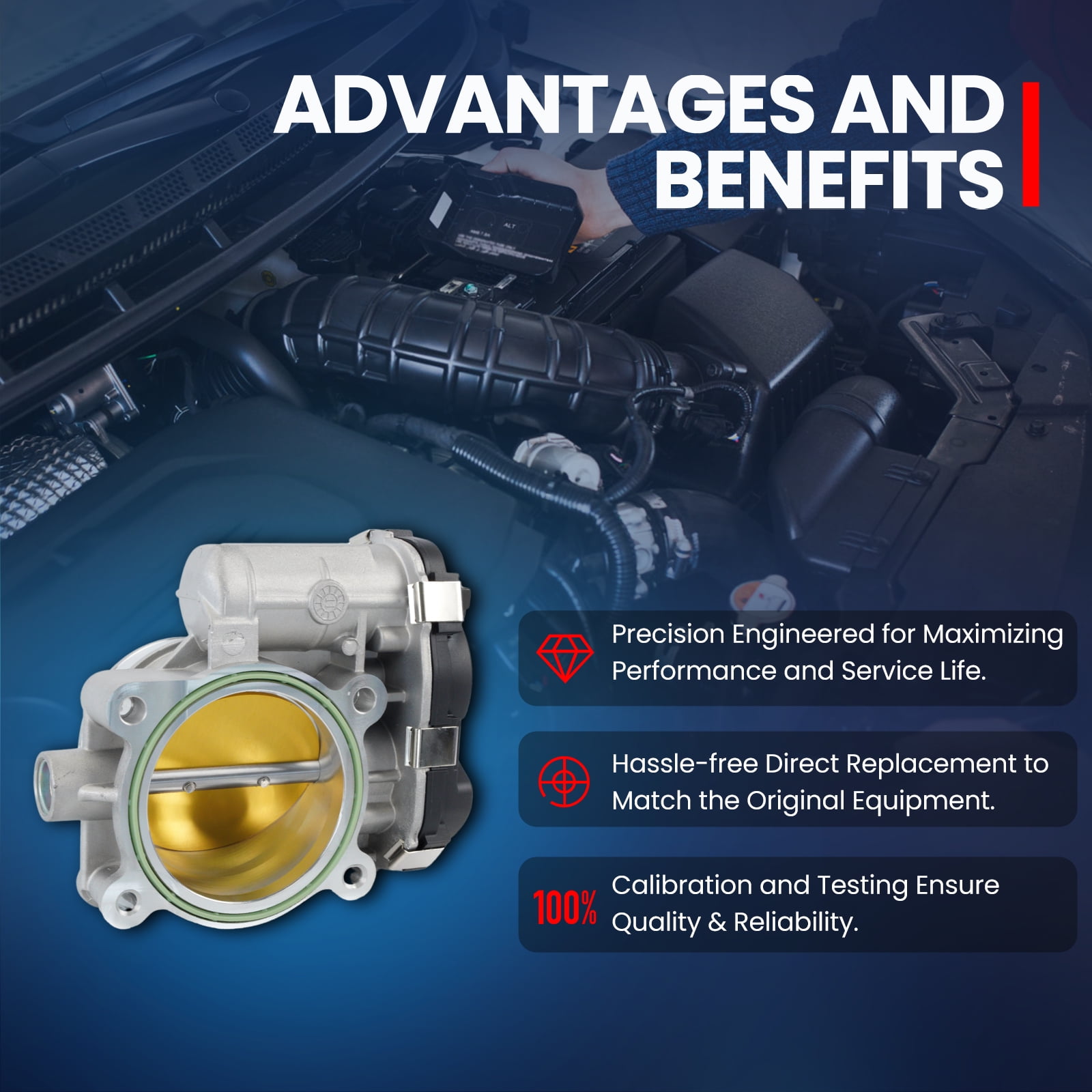 MOCA AUTOPARTS Electronic Throttle Body Fit for 2009-2011 Buick Lucerne V6 3.9L & 2007-2010 Chevrolet Malibu V6 3.5L & 2006-2009 Pontiac Montana V6 3.9L