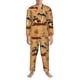 thumbnail image 3 of Balery Brown Mushrooms Pijama para Hombre de Dos Piezas con Manga Larga, Conjunto de Dormir y Descanso Suave con Bolsillos-Small, 3 of 7