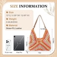 thumbnail image 5 of Straw Beach Bag for Women Summer Woven Beach Tote Bag Shoulder Handbags Boho Bag, 5 of 5
