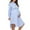 Blue, variant on Luxalzxs Women's Maternity Striped Shirts Dresses Tie Waist Lapel Collar Button Down Long Sleeve Pregnancy Clothes Business Casual Outfit