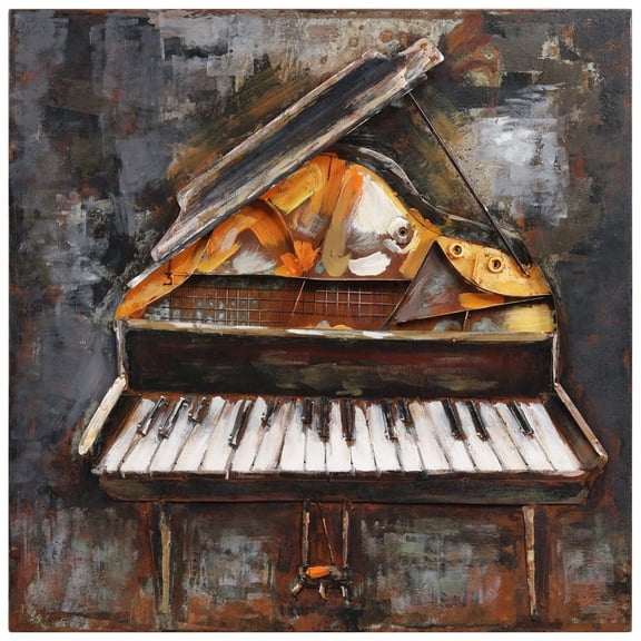 Empire Art Direct Magic Keys Hand Painted 3D Metal Wall Art, 32" x 32" x 3", Ready to Hang