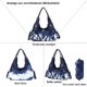 thumbnail image 4 of Bolso de hombro para mujer, bolso hobo, bolsos de hombro, bolsos con asa, bolsos de mano de piel sintética suave con cremallera, bolso de mano, muchos compartimentos, gran bolso para mujer, 4 of 5