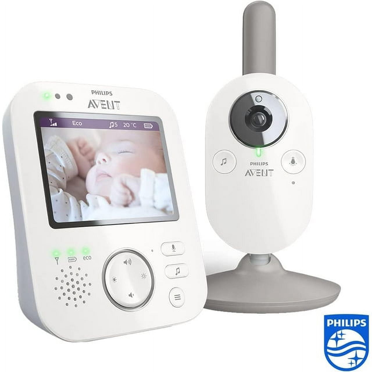 PHILIPS Avent Digital Baby Monitor with Camera and Audio, 3.5" Display Baby Camera Monitor with 2-Way Talk, Night Vision, Temperature, 980ft Range, Video Baby Monitor with No Wi-fi, Lullabies