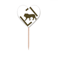 thumbnail image 1 of Centro Rey León Unbranded Etiqueta del Corazón de la Bandera Palillo de Dientes, 1 of 3