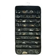 thumbnail image 1 of Hanging Jewelry Organizer With 80 Pockets Dual Sizes Non Woven Holder Accessory Display with Hanger Metal, 1 of 5