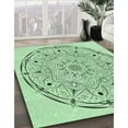 thumbnail image 3 of Ahgly Company Machine Washable Indoor Rectangle Transitional Mint Green Area Rugs, 2' x 3', 3 of 7