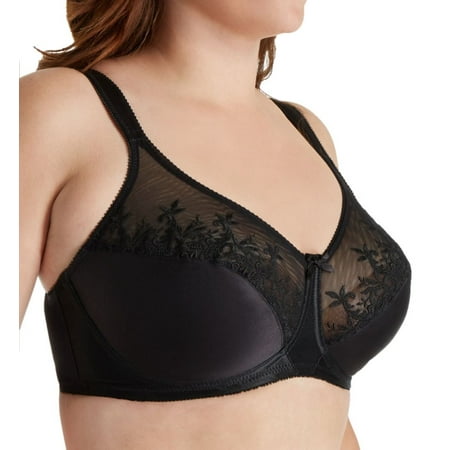 

Women s Aviana 2456 Underwire Embroidered Bra (Black 46H)