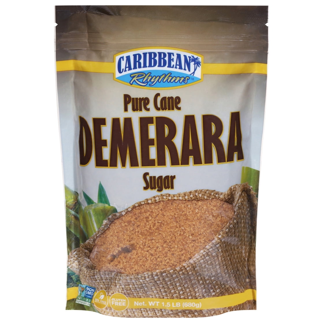 (4 pack) Caribbean Rhythms Pure Cane Demerara Sugar, 1.5 lb