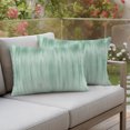 thumbnail image 3 of Outdoor Pillow Covers 20x12 Set of 2, Green Waterproof Patio Throw Pillow Covers for Couch Sofa Chair, Modern Abstract Art Ombre Striped Decorative Pillowcases for Throw Pillows, 3 of 9