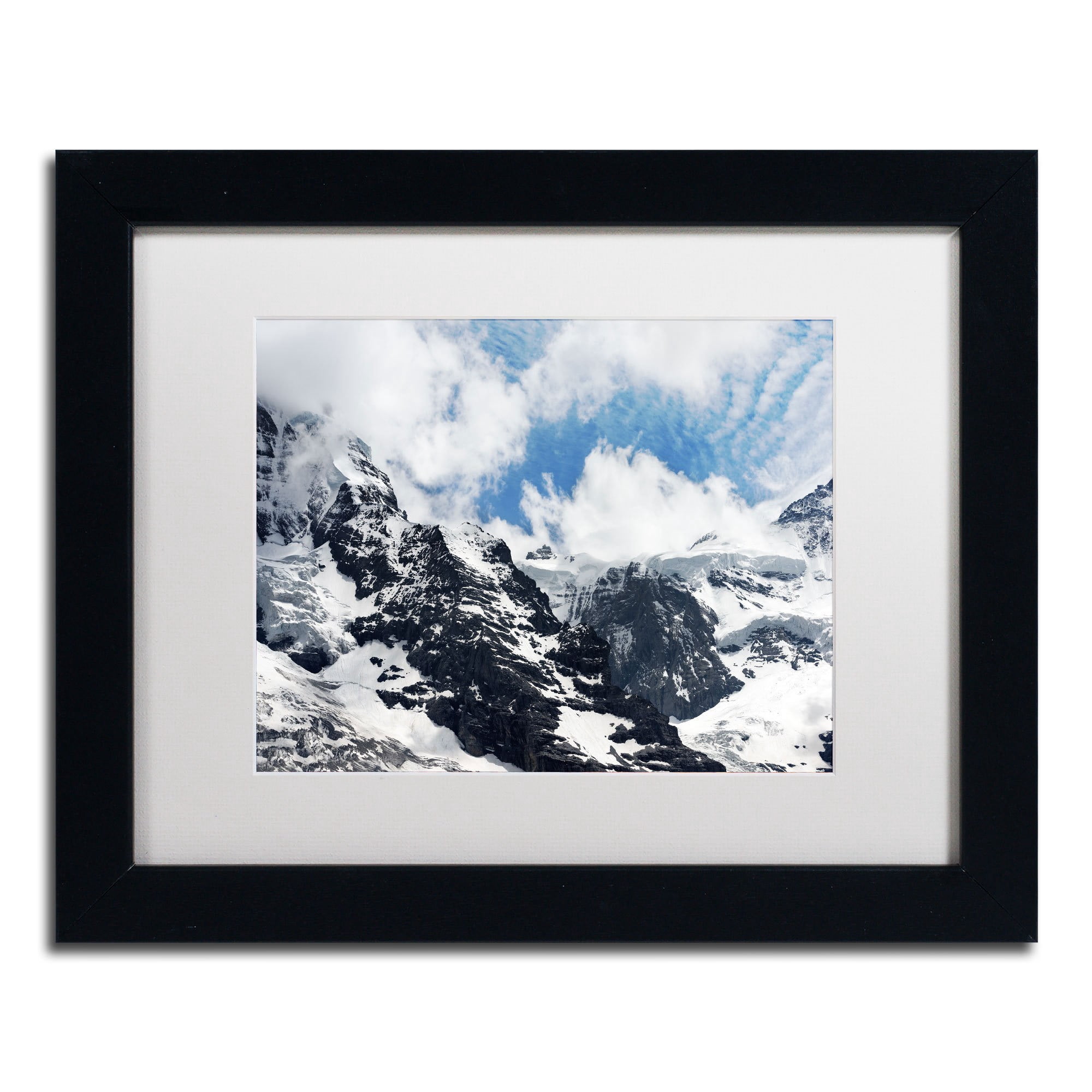 Trademark Fine Art "Jungfraujoch Switzerland" Canvas Art by Philippe Sainte-Laudy, White Matte, Black Frame