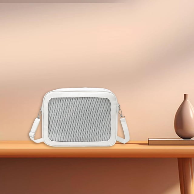 Bolso de hombro Ita Bag, bolso de mano DIY para exhibición de anime, regalos de cumpleaños, fiesta de cosplay Blanco