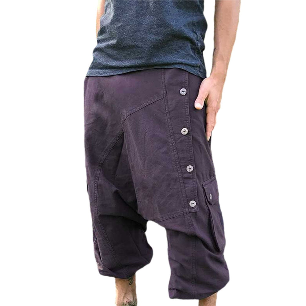 Streetwear Cotton Linen Cross-Pants Men Long Trouser Casual Pants ...