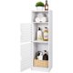 thumbnail image 1 of Gabinetes de baño impermeables de pie blancos, gabinete de accesorios de almacenamiento para baño, muebles para baño, dormitorio, pasillo, unidad de armario de almacenamiento con capa de uso diario, 1 of 7