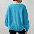 thumbnail image 4 of SBYOJLPB Women's Fleece Top Crew Neck Solid Color Long-sleeved Sweatshirt Pullover Tops with Pockets, 4 of 9