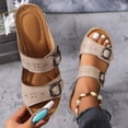 thumbnail image 5 of NOKIO Wedge Sandals for Women Women's Beach Slope Heel Slippers Hollow Casual Slippers Slope Bottom Shoes Retro Sandals Women’s Platform Wedge Sandals Open Toe Buckle Casual Sandal, 5 of 8