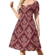 thumbnail image 4 of Tallahassee-vestido Damasco de manga corta vestido de fiesta de lujo para mujer vestidos de mujer para mujer, 4 of 8