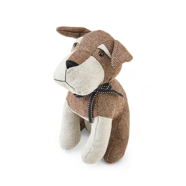 Elements Polyester Brown Dog Door Stopper, 10inch