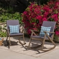 thumbnail image 4 of Noble House Gus Acacia Wood Rocking Chair & Cushion (Set of 2) Grey/Grey, 4 of 22