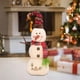 thumbnail image 2 of Muñeco de Blanco de Navidad Colgando de Colección con Bufanda con Capucha Figuras de Felpa para Habitación de Niños Chimenea Ventana D , 15cmx13cmx35cm Gloria Figura de muñeca, 2 of 8