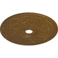 thumbnail image 3 of 29 1/8"OD x 3 5/8"ID x 1"P Oakleaf Ceiling Medallion (Fits Canopies up to 6 1/4"), Hand-Painted Smokey Topaz Crackle, 3 of 6