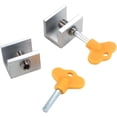 thumbnail image 5 of Cerraduras de ventana de aleación de aluminio, cerraduras de ventana deslizantes con diseño de doble cerradura, cerraduras de seguridad ajustables para mayor seguridad, incluye amortiguación de goma, 5 of 5