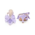 thumbnail image 4 of BLISSFUL STEP Women's Shoes Satin Bow Rhinestone Mules Pointed Toe Kitten Heel Slip-On Shoes  Purple 7, 4 of 4