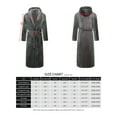 thumbnail image 6 of FashGudim Mens Robes Big and Tall with Hood Full Length Plush Long Robe Fleece Bathrobe(Grey, 6XL), 6 of 6